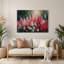 «Botanical Impatiens», art mural en métal bleu-8528747
