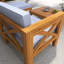 Ensemble de conversation modulaire en bois massif 5 pièces avec coussins-151808244