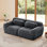 Canapé modulaire à 2 places pour canapé modulaire, conception antidérapante en tissu moelleux et moelleux, éponge haute densité 32D, conception ergonomique sans assemblage requis, avec coussins décoratifs convenant aux salons, gris foncé
