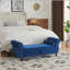 Banc repose-pieds rectangulaire en velours avec rangement et 1 coussin décoratif-178113637