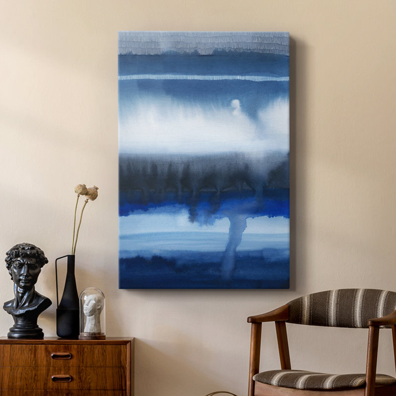 Deep Blue Shore I -Custom Wrapped Gallery Cavas