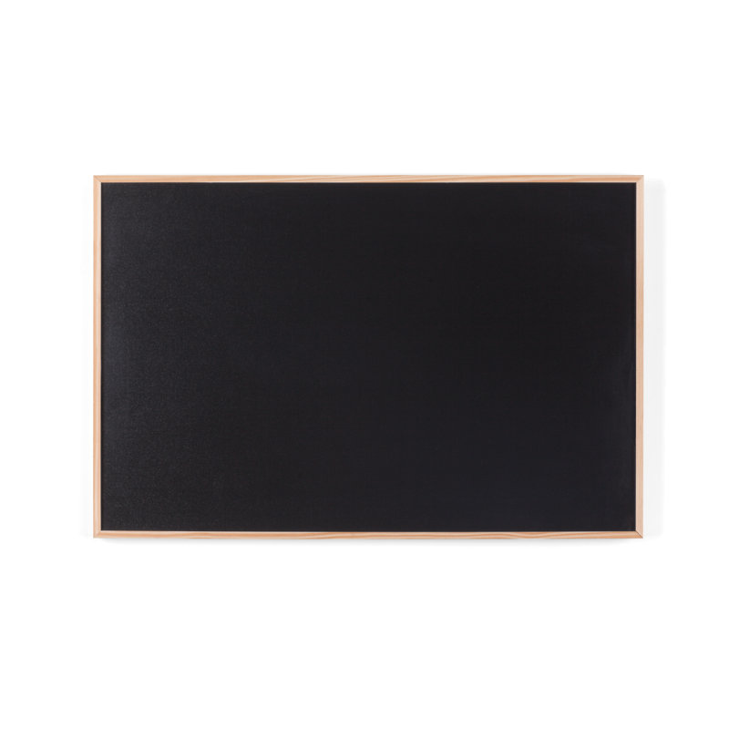 New Basic Bi-Office chalkboard with pine wood frame, 88.5cm H x 58.5cm W x 2.4cm D