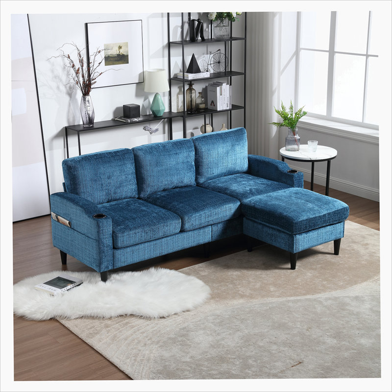 Canapé de rangement / Canapé modulaire, Polyester sarcelle