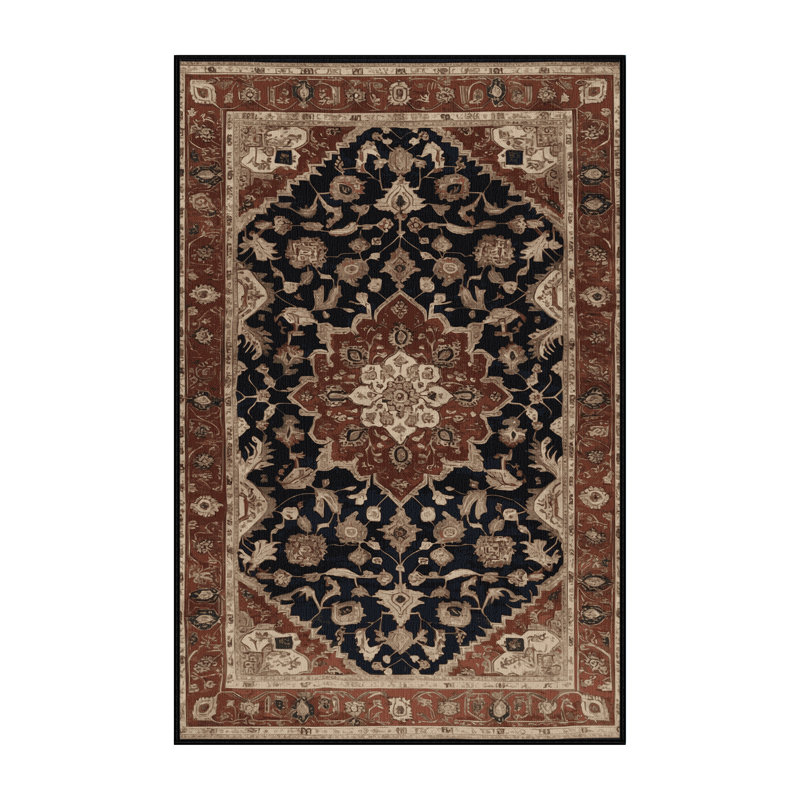 Tapis brun lavable à la machine, Rectangle 4pi x 6 pi