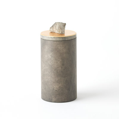 Pot Quarry - gris / feuille d'or - Med