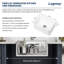 Évier de cuisine à cuve simple en céramique blanche à tablier frontal L 24 po x l 18 po