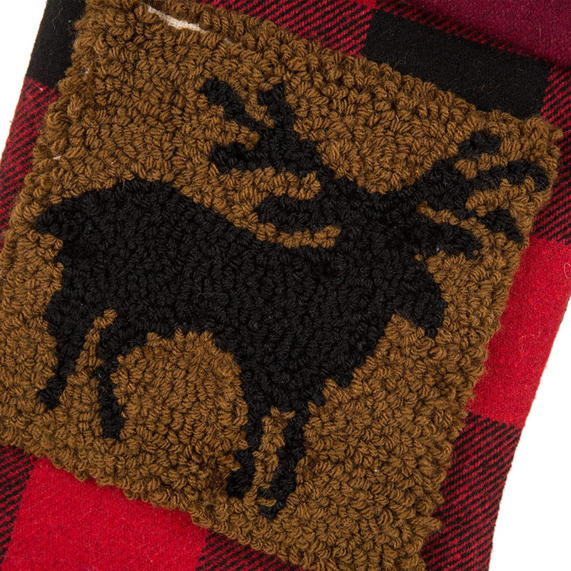 Chaussette de noël crocheté tapis