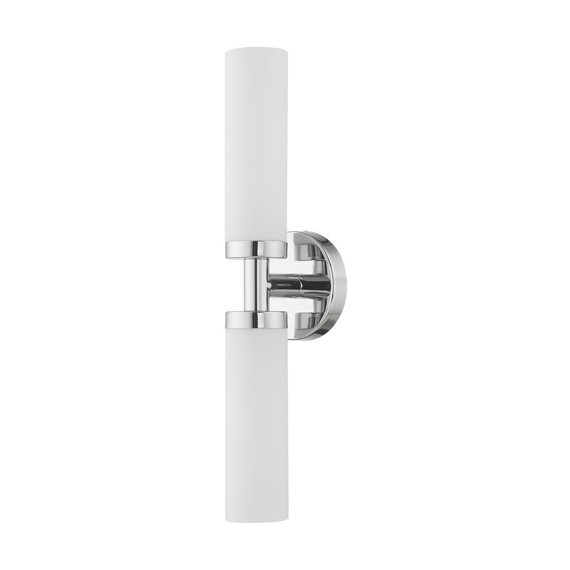 Charlesha 2-Light Dimmable Bath Bar, Polished Chrome