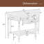 Table d'appoint en demi-lune avec tiroirs et tablettes, idéale pour les entrées, les salons, les couloirs et les foyers.-188071963