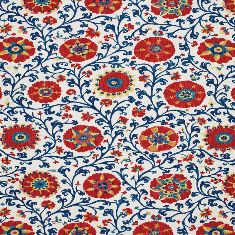 Tissu imprimé brodé Fergana, Raisin