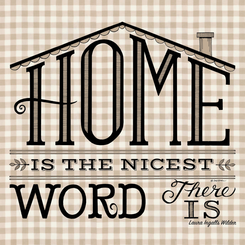 Home par Deb Strain - impression sur toile tendue, H 12 po x l 12 po, Non, Toile tendue