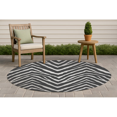 Tapis d'extérieur antidérapant à rayures Zebra