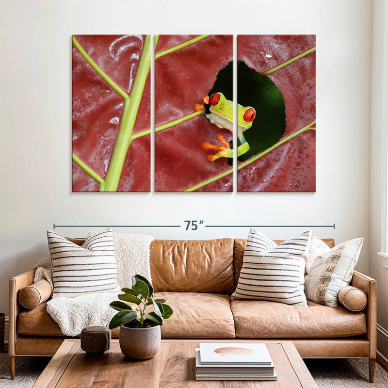 Brampt Wild Red Eyed Tree Frog, 42" H x 65" W