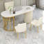 Bureau de direction avec tiroirs White and Gold-939572680-939572685