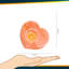Bougeoir en forme de cœur rose de style himalayen Brasfield 100% cristal pur sel, 3 pouces