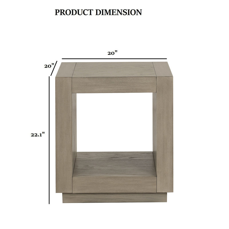 Table de bout carrée 1Pc, Naturel
