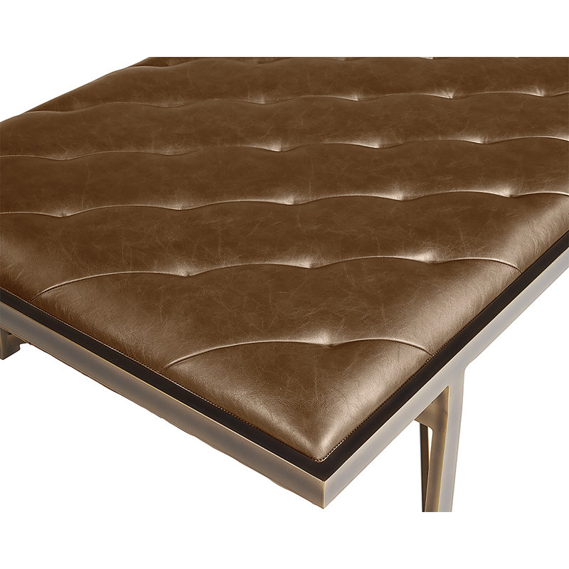 Kayla Upholstered Bench, Brown
