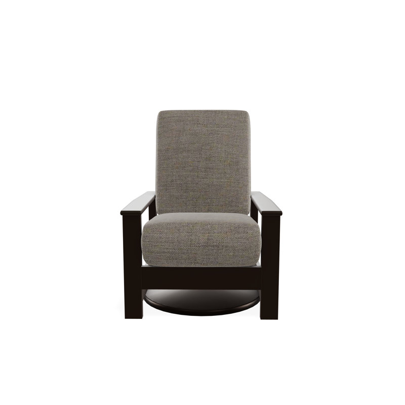 Leeward Marine Grade Polymer Deep Seating Cushion Swivel Hidden Rocker, Kona, Cast Ash Sunbrella® Plainweave
