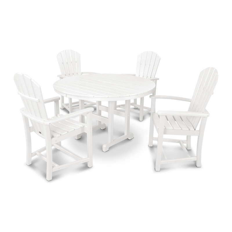Ensemble repas 5 pièces POLYWOOD Palm Coast, Blanc
