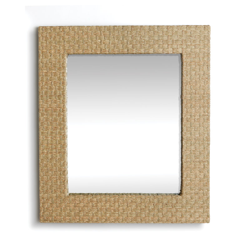 Ashcom Wicker Flat Wall Mirror