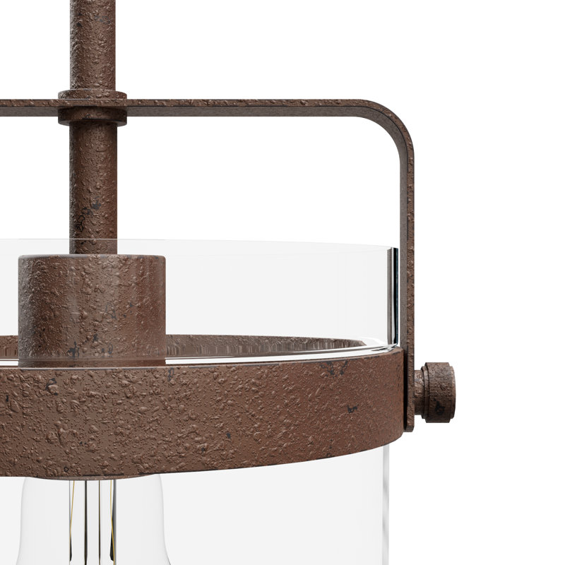  1 - Light Bell Bell Pendant, Textured Rust