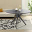 Table de salle à manger en bois noir peu encombrante, style piédestal moderne pour la cuisine