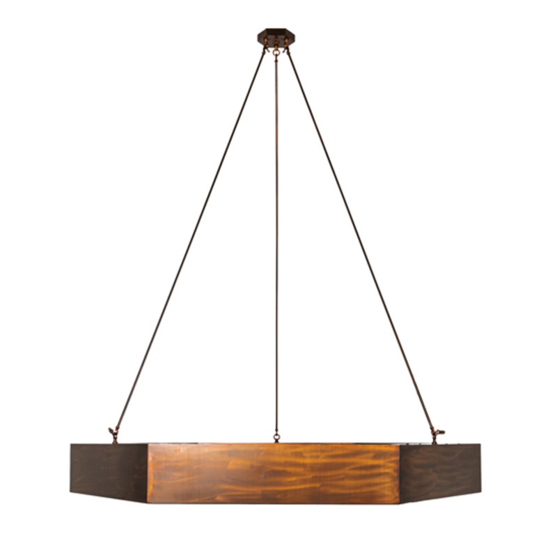 Luminaire suspendu DEL en cuivre rétro à 1 lumière Dathol