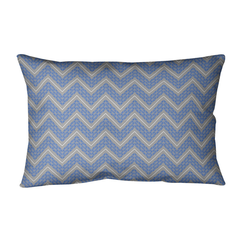 Coussin Rhonda Cheval, Polyester / Bourre en polyester, Bleu / gris