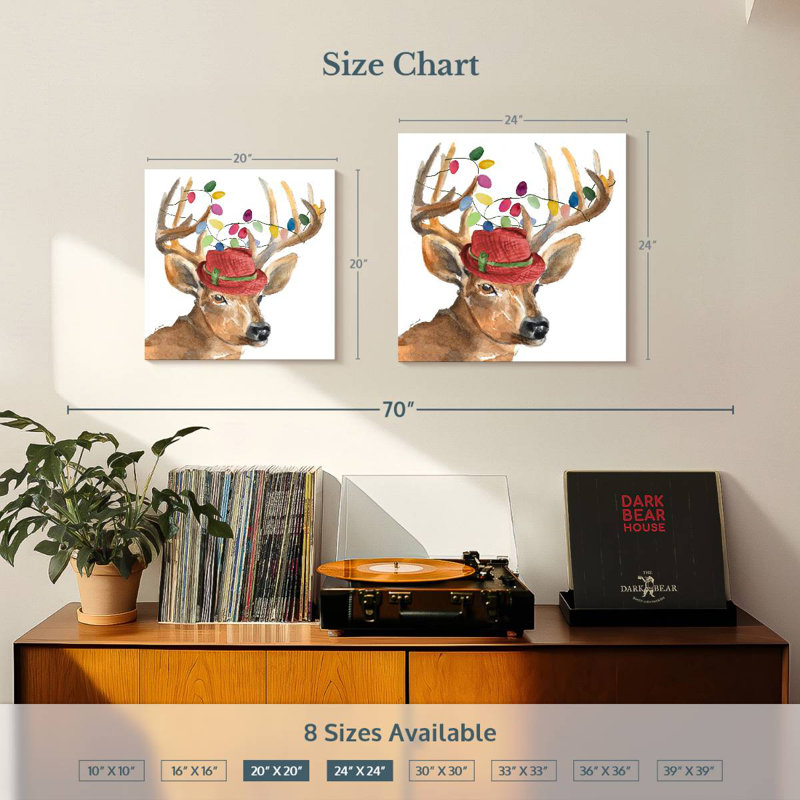 Brampt Christmas Lights Reindeer Hat, 20" H x 20" W