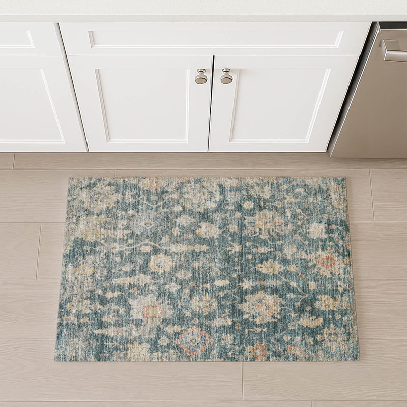 Machine Washable Indoor/Outdoor Francky ACN2355 Traditional Rug, Rectangle 1'8" x 2'6"
