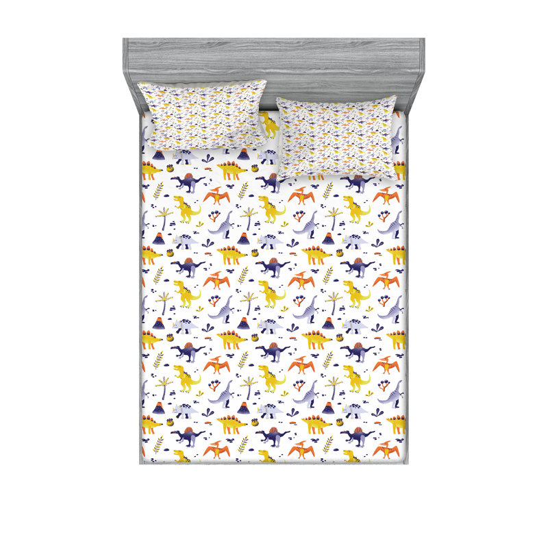 Drap-housse et coussin décoratif Ambesonne, Ensemble de draps pour très grand lit californien