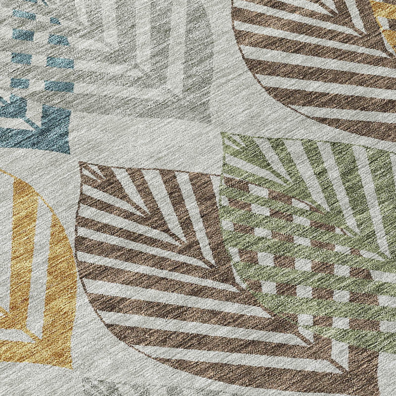 Neysa Floral Indoor / Outdoor Rug, Rectangle 1'8" x 2'6"
