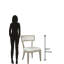 Chaise avec accoudoirs en lin Emilliana
