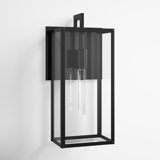 Max Black 1 - Bulb Outdoor Wall Lantern