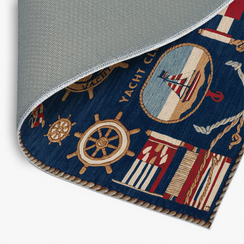 Tapis intérieur et extérieur bleu Transport, Rectangulaire 8 pi x 10 pi