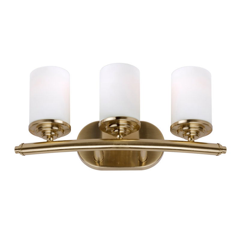 Bastia 3 - Light Dimmable Vanity Light, Soft Gold / Umber Linen