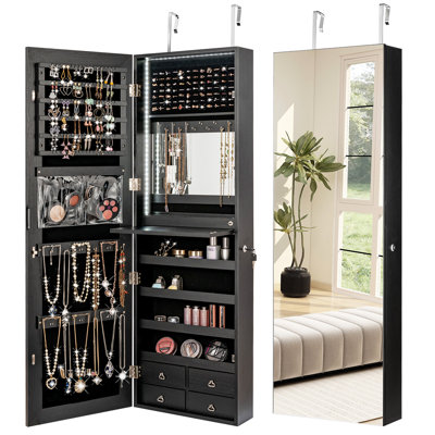 Adalbern Solid Wood Jewelry Armoire