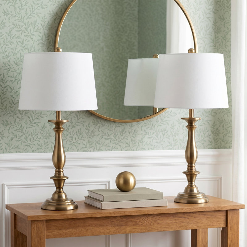 Belville Edgartown 29" Gold Table Lamp Set