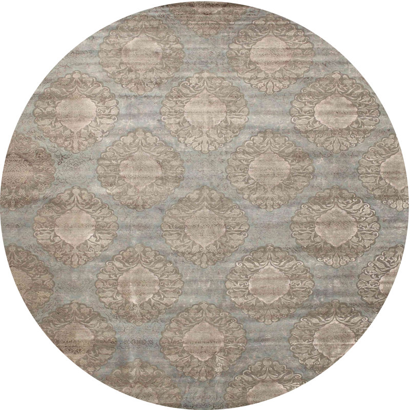 Tapis gris zone contemporaine, Rond 8 pi