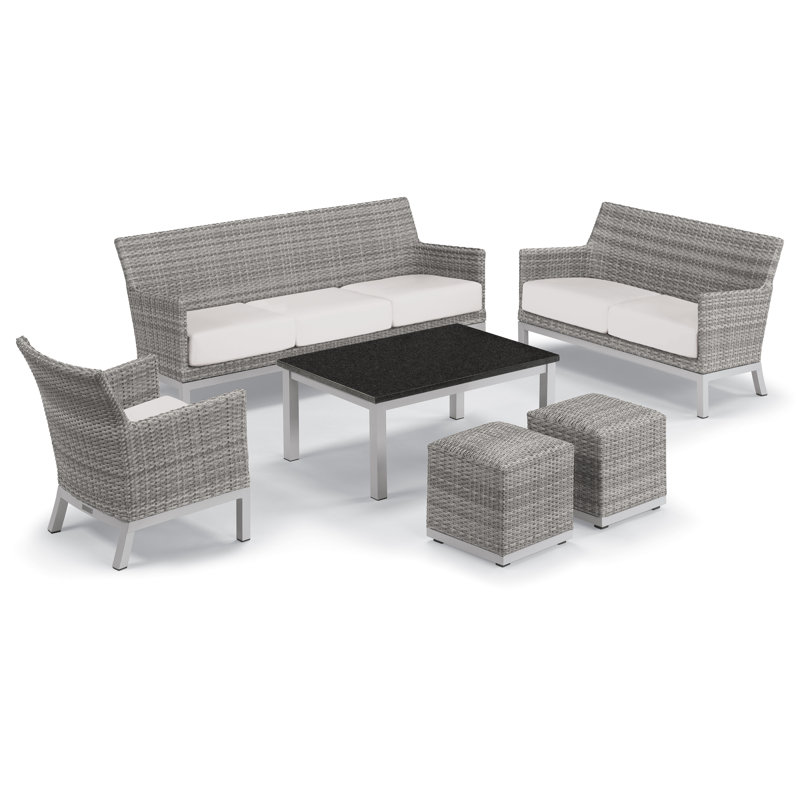 Saleem Outdoor - Piece Conversation Set, Eggshell White