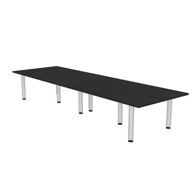 Table de réunion rectangulaire avec pieds de poteau