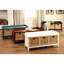 Banc de chambre à coucher bleu sarcelle avec tiroirs de rangement - Bois composite en 3 teintes