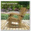 Chaise berçante en bois massif avec dossier haut Outsunny
