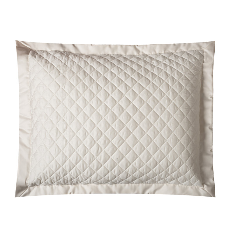Simply Sateen_Quilted Sham, Standard/Twin, Ivory