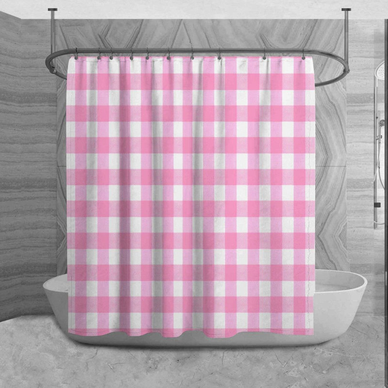 Ardalia Gingham Shower Curtain, 93" L x 70" W