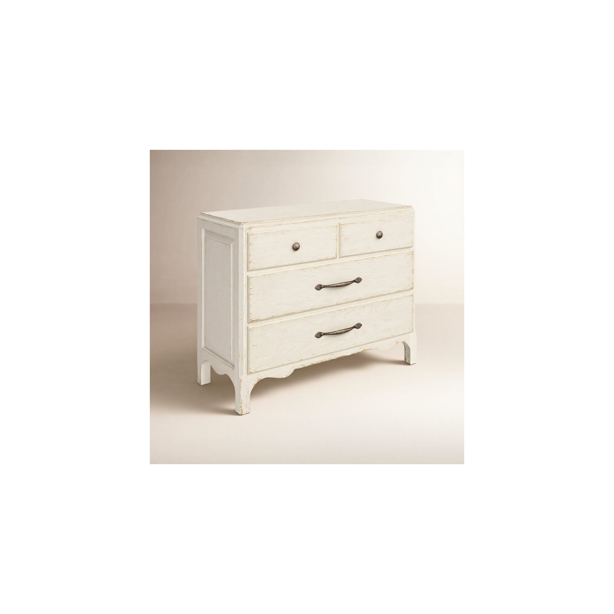 Alcy 4 - Drawer Nightstand, Cream/Beige