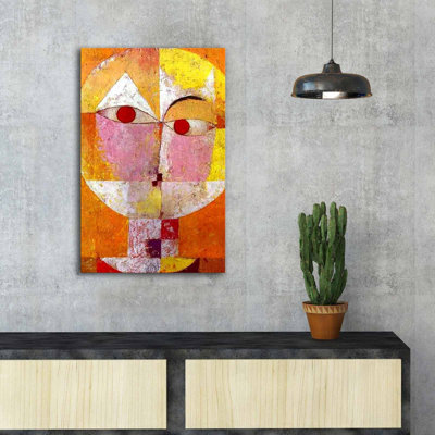 Decorative Canvas Painting by Paul Klee, 17.7 x 27.6 inches | 100% Suede Canvas, 100% Wooden Frame (Thickness: 1.2 inches) | Stunning Artwork for Home Décor, Perfect for Living Room or Office Spaces