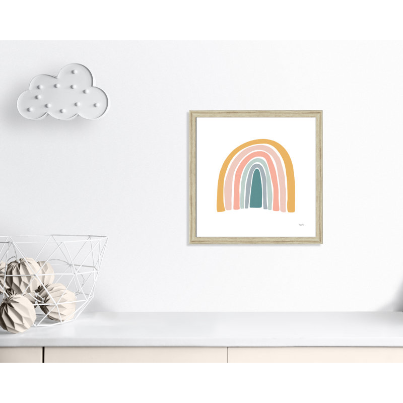 Décoration murale pour enfants, H 24,5 po x l 24,5 po x P 0,63 po, Beige Flat Framed