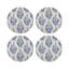 Royal Delft Masterpieces Tulips White Vegan Leather Round Pebble Placemat