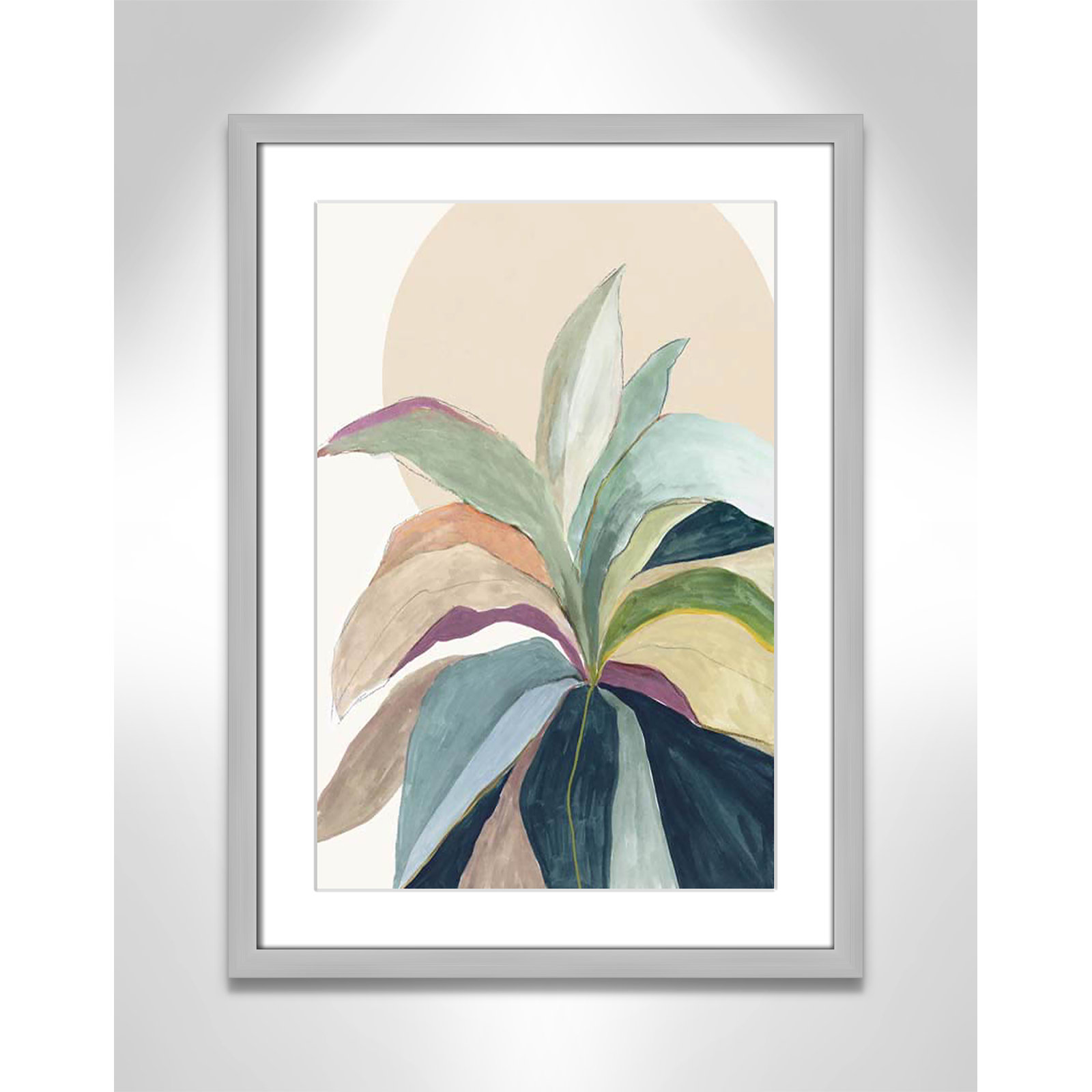 Sherbrooke Sunny Bright Leaves II by Asia Jensen Print, Yes, Silver Single Picture Frame, 23" H x 17" W x 1.25" D